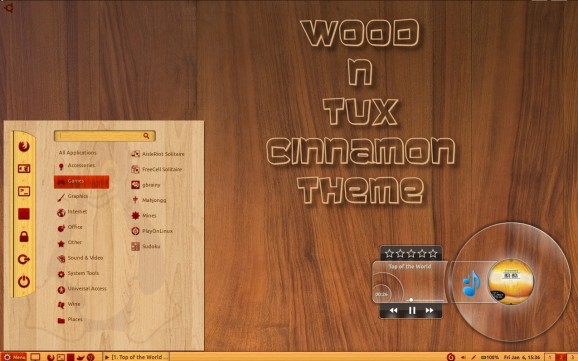 Wood 'n' Tux for Cinnamon screenshot