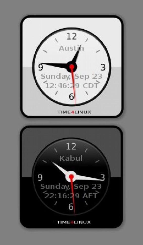 World Clock Applet screenshot