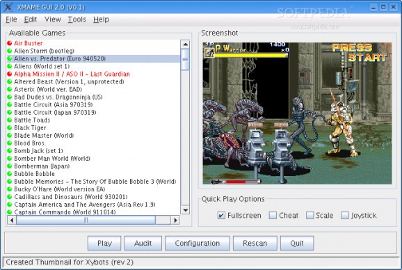 XMAME GUI screenshot