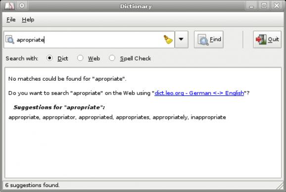 Xfce Dictionary screenshot