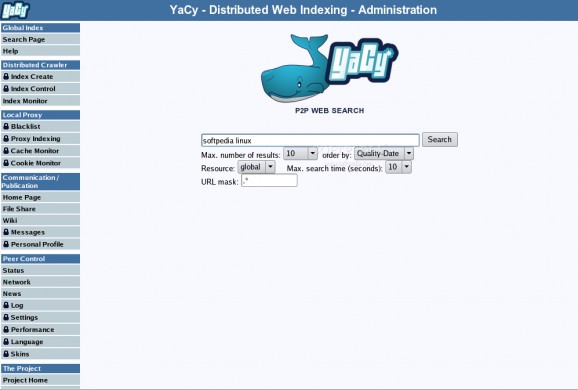 YACY screenshot