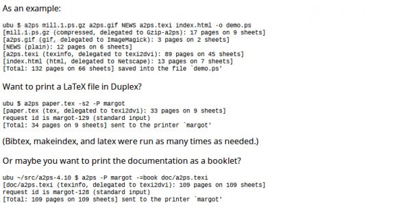 GNU a2ps screenshot