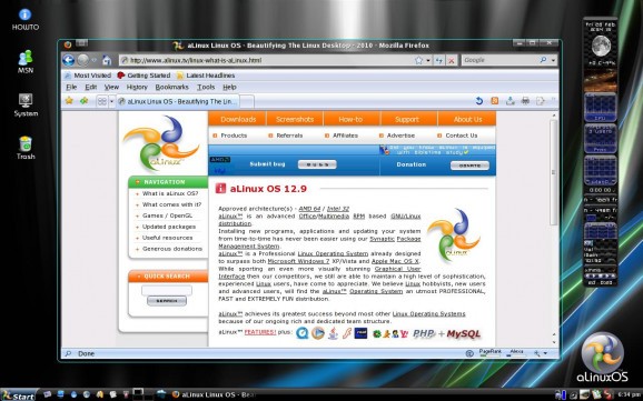 aLinux screenshot