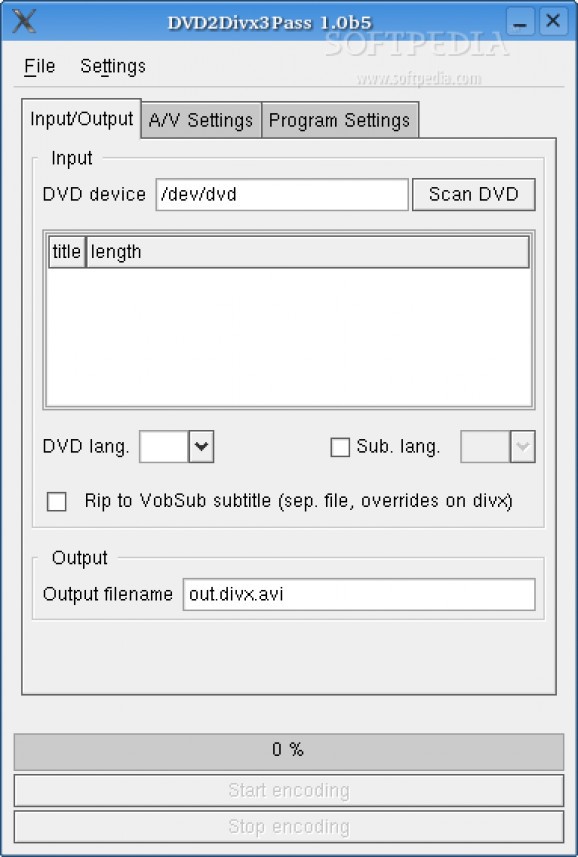 DVD2DiVX3Pass screenshot