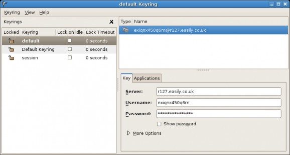 GNOME Keyring screenshot