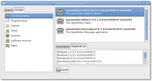 GNOME PackageKit screenshot