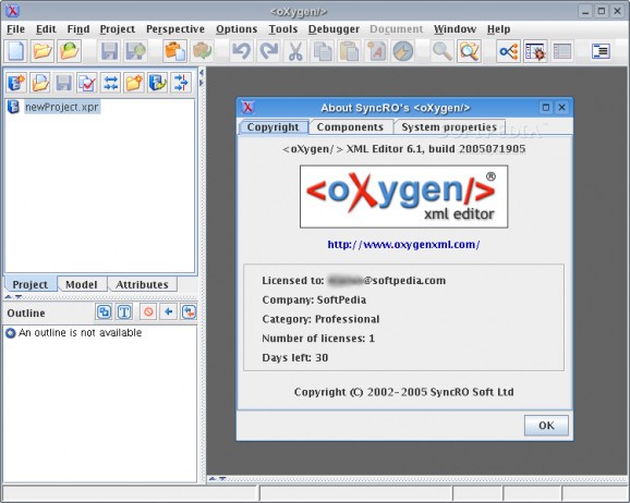 oXygen XML Editor screenshot