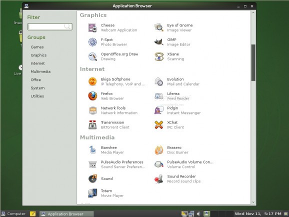 openSUSE GNOME Live CD screenshot