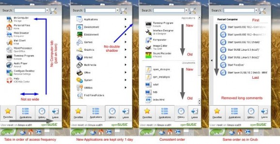 openSUSE KDE Tweaks screenshot