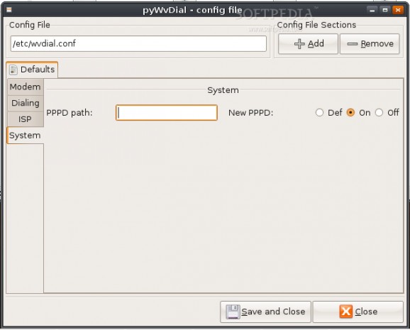 pyWvDial screenshot