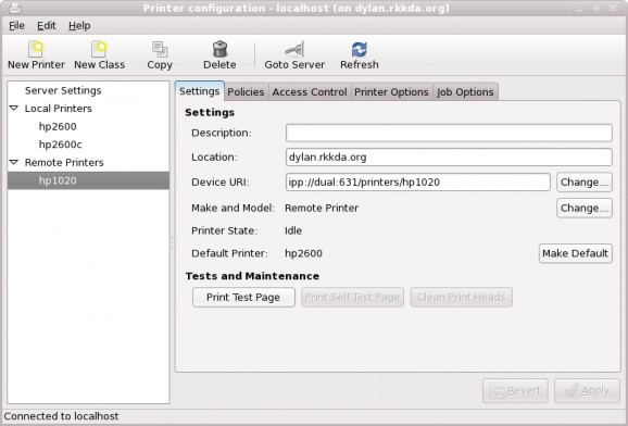 system-config-printer screenshot